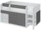BIM Furniture Etagenbett Smile P Kindermöbel, Möbelset für EIN Kinderzimmer, EIN Bett mit Schreibtisch, Regalen, Schubladen: Rechte Seite (Craft White/Graphite)