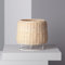 LEDKIA LIGHTING - Tischlampe Rattan Gondia | Natürliches Design | Mediterraner Touch | Handgefertigt aus Weide | E27 Fassung, Natürlich, Weide