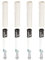 sourcing map Chandelier Light Socket Kit for E12 Candelabra, Lamp Base with White Candle Cover Sleeves 4 Set
