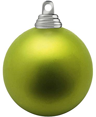 Deco Woerner XXL Weihnachtskugeln Christbaumhänger Limegrün schwer entflammbar B1 matt 20 cm