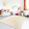TT Home Teppich Kinderzimmer Waschbar rutschfest Kinderteppich Junge Mädchen Weich Pastell, Farbe: Creme, Größe:300x400 cm