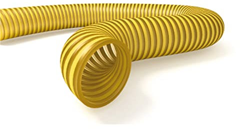 La zappa Tubo spiralato atossico per motopompa con spirale di rinforzo giallo per liquidi alimentari antiurto (Ø 80 mm, 1 m)