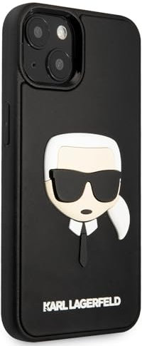 Karl Lagerfeld KLHCP14MKH3DBK hülle für iPhone 14 Plus 6,7 schwarz/Black hardcase 3D Rubber Karl`s Head