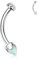 G23 Titan Augenbrauen-Piercing Schmuck Gebogene Augenbraue Langhantel Augenbrauenringe 16G Bauchnabelring Pfeil Opal Augenbrauenstäbe Nabelringe Zungenring Lippenring Augenbrauenpiercings 8mm