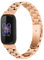 Chofit Straps Compatible with Fitbit Inspire 3 Strap, Metal Stainless Steel Bands Business Wristband Replacement Bracelet Armband for Inspire 3 (Rose Gold)