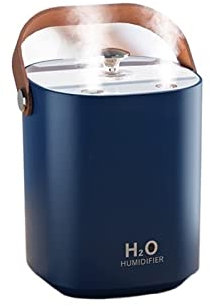 Humidificadores Humidificador de aire inalámbrico, 4000mAh, recargable, 1,2 l, doble boquilla, ultrasónico, generador de niebla fría, lámpara de aceite esencial para el dormitorio del hogar (Color :