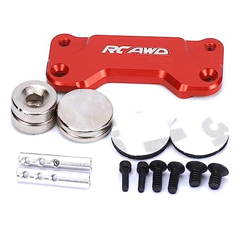 RCAWD Axial SCX24 Magnetische Shell-Säule,Legierung 1967 Chevrolet C10 Körpermagnet-Set für Axial 1/24 SCX24 AXI0001 Crawlers Upgrades Teile (rot)