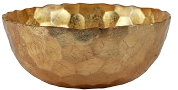 Vietri Rufolo Gold Collection - Set di stoviglie e stoviglie italiane (ciotola a nido d'ape, media)