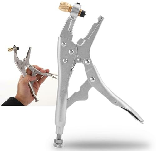 15.4oz Salvage Pliers, Tube Locking Pliers, CH-308 Heavy Duty Steel Pliers for Home with 1/4 SAE Interface