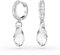 Schöner-SD Creolen Ohrringe 925 Silber mit 17mm Tropfen hängend crystal