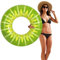 HeySplash Aufblasbarer Schwimmring, Haltbar Donut Schwimmreifen Luftmatratze für Pool Strand Partyzubehör Swimming, Sommer Float Zubehör Spielzeug für Erwachsene Kinder, 90cm Durchmesser, Grüner Kiwi