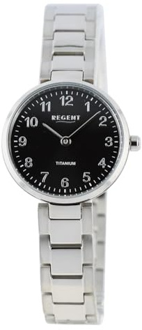 REGENT Damen Armbanduhr Analog Metallarmband Silber UR2192521 Analoguhr