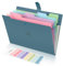 SKYDUE Fächermappe A4, Mappe Mit Fächern, Dokumentenmappe Mit Etiketten, Ordnungsmappe Mappen Ordnersystem, Document Organizer Für Zuhause, Büro, Schule Und Auf Reisen, Mappe Blau