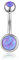 Lantine 14g Echter Opal Bauchnabelpiercing Chirurgenstahl Innengewinde Piercing Bauchnabel 10mm Lila Opal Nabelringe Für Frauen