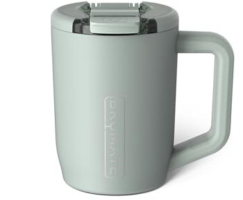BrüMate Müv - 15oz 100% Leak Proof Insulated Coffee Mug with Handle & Lid - Stainless Steel Coffee Travel Mug - Double Walled Coffee Cup (Sage)
