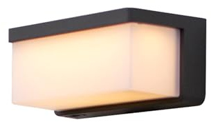 HYBRID LED Außenwandleuchte ZELNA, Solar & Strom, Anthrazit 19cm breit