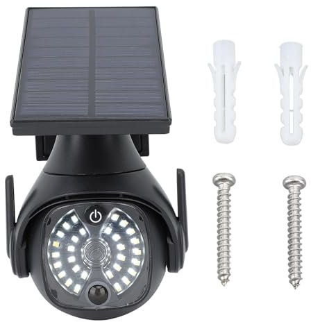 Solar-Bewegungsmelder-Licht mit Simulierter Kamera, 3 Beleuchtungsmodi, Wasserdichtes Design für Garten, Hof, Straße, Effiziente Solaraufladung