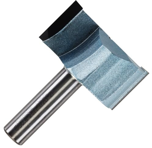 Rennie Tools - 50.8mm (2) Cutting Diameter x 25mm Flute x 1/2 Shank TCT Tipped 2 Flute Straight Router Cutter Bit. Compatible With Makita Trend Festool Hikoki Dewalt Router Etc. 50.8mm Router Bit