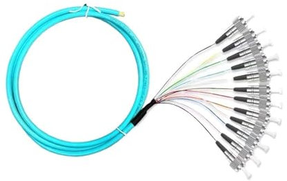 LSSSWM Glasfaser Pigtails 12 farbig SC OM3/OM4 10 Gigabit Multimode FC LC ST Bündel Pigtail(FC OM4)