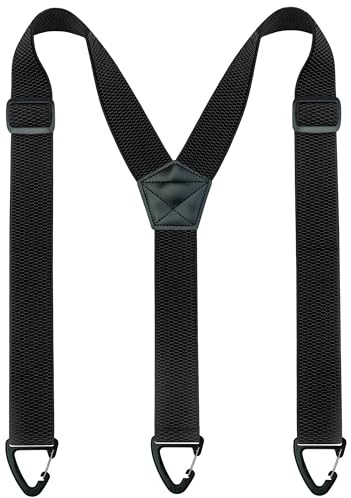 JEMYGINS Hidden Black Suspenders for Men Under Clothes with 3 Snap Loop (1.5 Wide)(9)