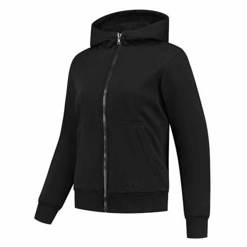 Rusty Stitches Wendy Damen Motorrad Zip Hoodie, schwarz, 38