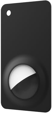 Dingfeiyu Slim Wallet Card Compatibile con Apple AirTag, Portafoglio Airtag Uomo Carte per Borsa, Zaino, Portafoglio, Valigia, Pochette, Super Leggero & La metà di una carta di credito (Nero x 1)