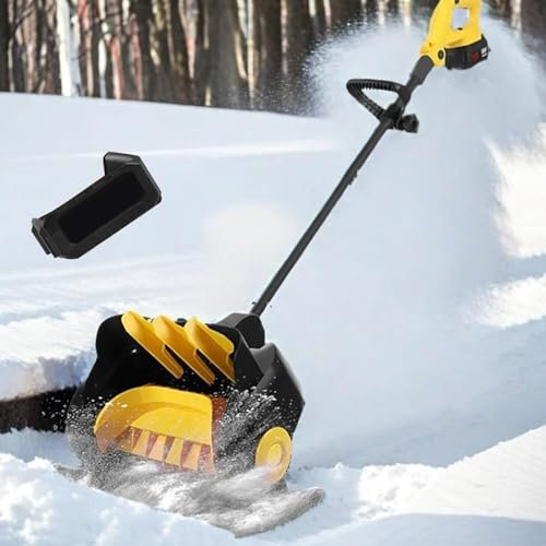 Pelle à neige électrique de chasse-neige, souffleuse à neige électrique portative sans fil, pelle de chasse-neige portative sans balais de 23 000 tr/min, largeur de nettoyage 41 cm, direction réglable