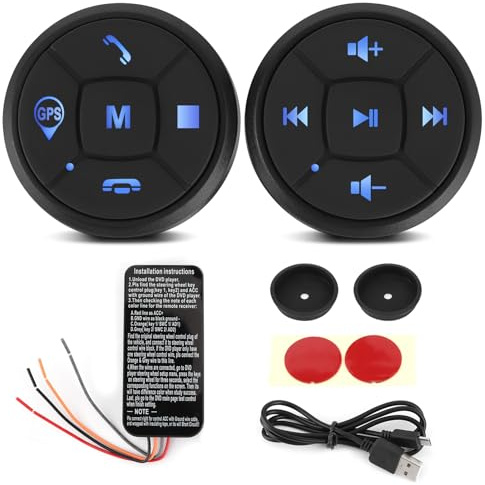 Wireless Steering Wheel Control Button Volume GPS Wireless Controller Switch for Steering Wheel Control Button Volume GPS Wireless Controller Switch 36 X 9mm/1.4 X 0.4in