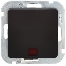 UNITEC Monaco Interrupteur va-et-vient avec bornes enfichables et témoin lumineux Anthracite 1 pièce