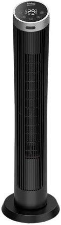 Beko EFW6900B Ventilatore a Torre Digitale, 45W, 4 Velocità, Display LED, Oscillazione 70°, Timer 24h, Nero