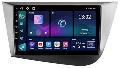 Android 13 2 DIN Car Radio Stereo para Seat Altea 2004-2015/Toledo 2004-2009 9 Pulgadas Autoradio con WiFi GPS Rear View Camera RDS FM BT DVR SWC Ventilador de refrigeración(2+32G)