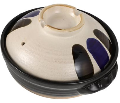 Sopa Japonesa Arcilla Olla De Barro Con Tapa Cazuela De Cerámica Para Sopa Olla De Barro De Época Pot De Estofado Vintage Loza Para Gachas Plato De Cacerola De Cerámica Arcilla