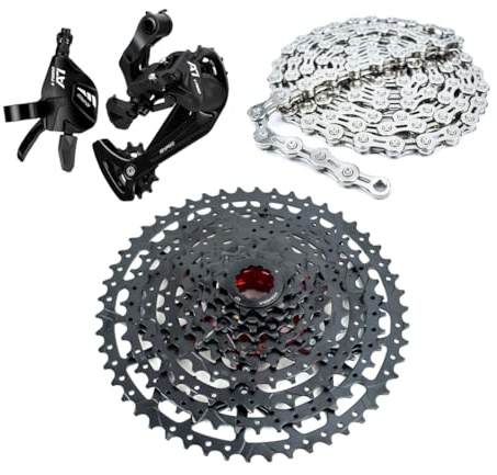 Bibike 10-Gang-MB-Gruppe, 10-50T Kassette & Kette & 1x10-Gang-Schaltwerk & Schalthebel