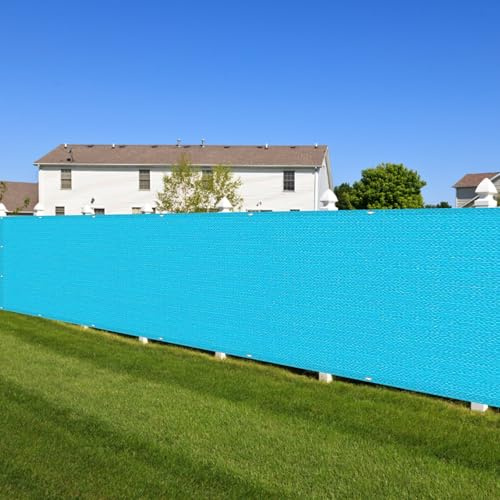 Balkon Sichtschutz Wetterfest 100 x 500 cm Blickdicht, Windschutz Sonnenschutz, in Div. Größen & Farben Balkon Sichtschutz Balkonverkleidung für Balkongeländer Terrasse, Himmelblau