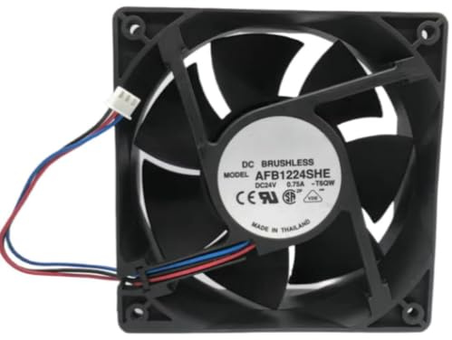 AFB1224SHE Fan 12CM for 24V 0.75A 12038 120X120X38MM 3-Wire Cooling Fan