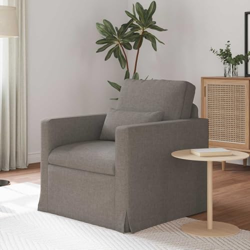 YunCangg Modulares Sofa Taupe 78x78x80 cm, Stoffbezug, Metallrahmen, bequemer Sitz für Wohnzimmer, Schlafzimmer und Lounge