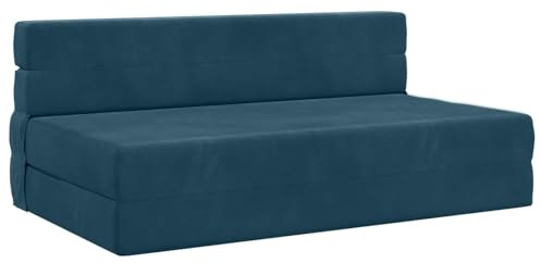 vidaXL Klappsofa Bett Blau 152 x 86,5 x 60 cm Stoff
