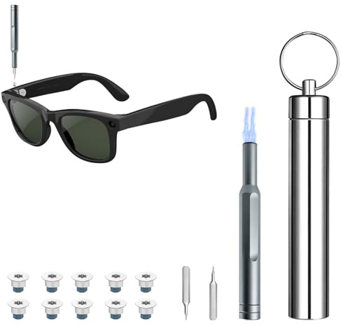 1Pcs Magnetic Eyeglass Repair Kit Screwdriver & Screws Accessories Suitable for Ray-Ban Meta Smart Glasses Gen 1 Gen 2 Wayfarer Skyler Headliner Accessories & Oakley Meta HSTN, Eyeglass Temple Repair