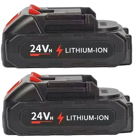 Batteria per mini motosega 24 V Batteria al litio ricaricabile a lunga durata per mini motosega elettrica, 2 pezzi, 24 V