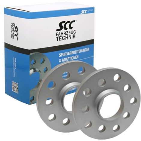 SCC Spurverbreiterung 12436E - silber eloxiert - LK: 112/5 NLB: 66,5 - 20mm - 2 Stück