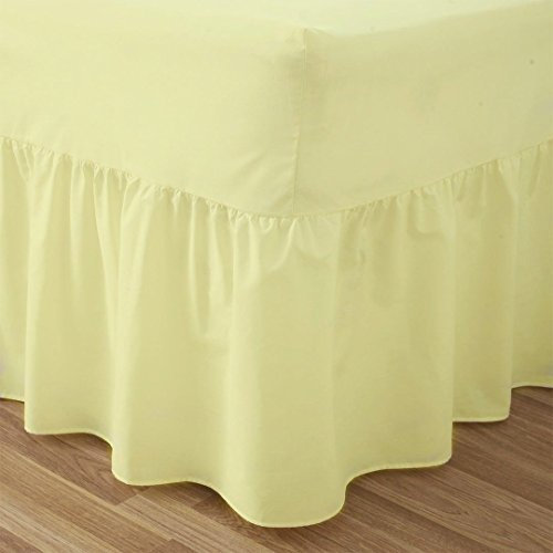 NZ Volant-Betttuch, Polycotton, zitronengelb, Einzelbett