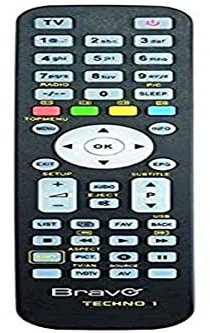 Bravo Techno 1 telecomando IR Wireless DTT,DVD/Blu-Ray,TV,VCR Premere i pulsanti - Telecomandi (DTT,DVD/Blu-Ray,TV,VCR, IR Wireless, Premere i Pulsanti, Nero)