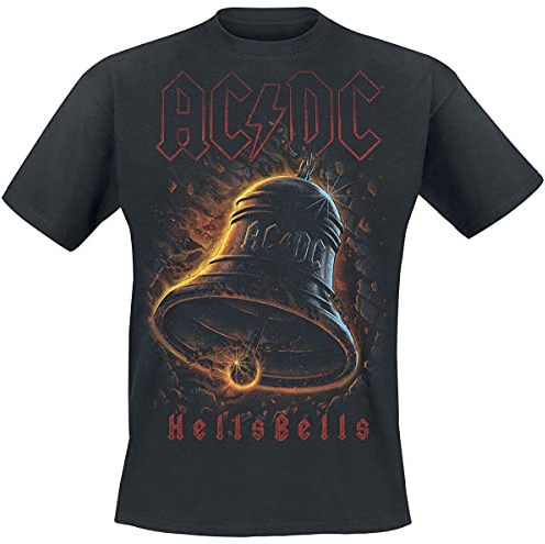 AC/DC Hells Bells Männer T-Shirt schwarz 5XL 100% Baumwolle Band-Merch, Bands