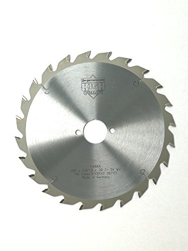 jjw-germany HM – Kreissägeblatt Hanna 200 x 30 Z= 24 WZ für Handkreissägen, 1 Stück, 4250980690357