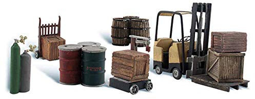 Woodland Scala H0 Carrello Elevatore a Forche + Carico