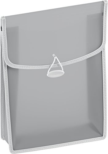 Brunnen 104163480 Heftbox / Heftsammler FACT!pp (transluzente PP-Folie, für A4, mit Gummizugverschluss) grau