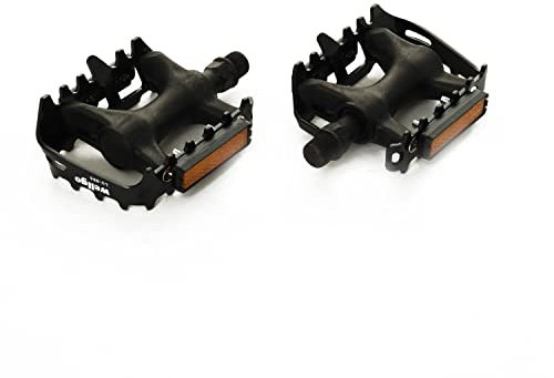 Raleigh - REA313 - Flat Mountain Bike Pedals with 9/16 axle for 20 and 24 Inch Children's Bicycles in Black