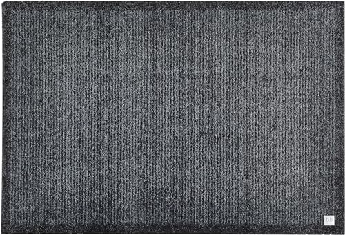Barbara Becker Fußmatte Gentle, Schmutzfangmatte waschbar, für Eingangsbereich und Wohnungstür, Fußabstreifer Innen, Türmatte, Anthrazit 67 x 110 cm