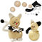 alles-meine.de GmbH Holz Bastelset für 2 Stück: 3-D -Figuren Katze und Kätzchen als Holzfiguren - Katzen Paar - komplett ausgesägt Natur hell - Set für Kinder & Erwachsene - zum ..