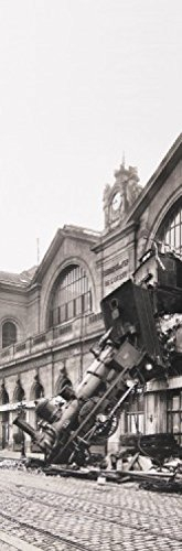 1art1 Züge Zugunglück Am Bahnhof Montparnasse, Paris, Frankreich, 1895 Selbstklebende Fototapete Poster-Tapete 240x75 cm